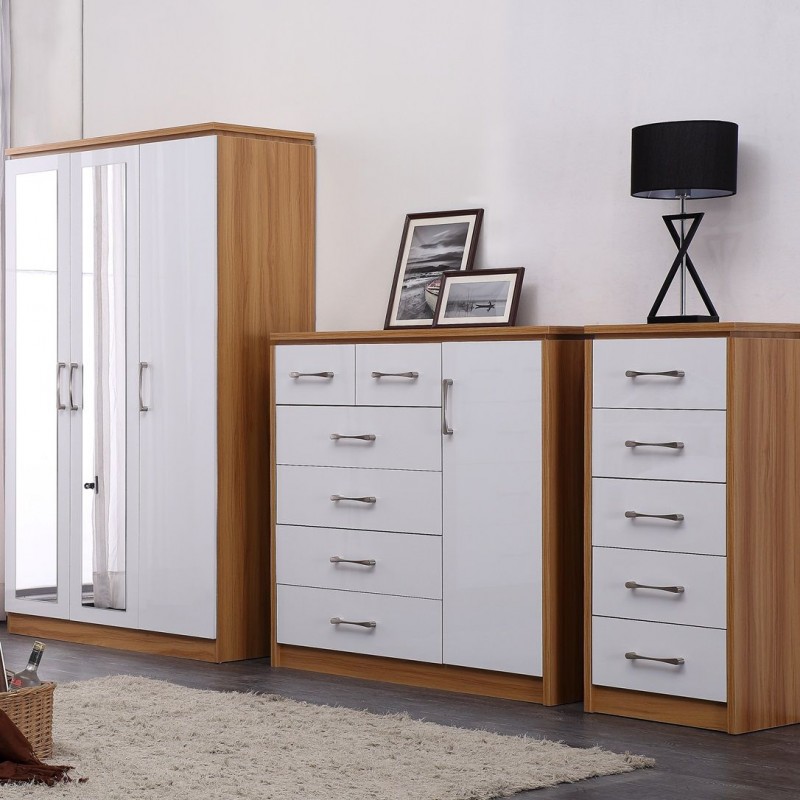 DC Conrad Bedroom Set Oak/White